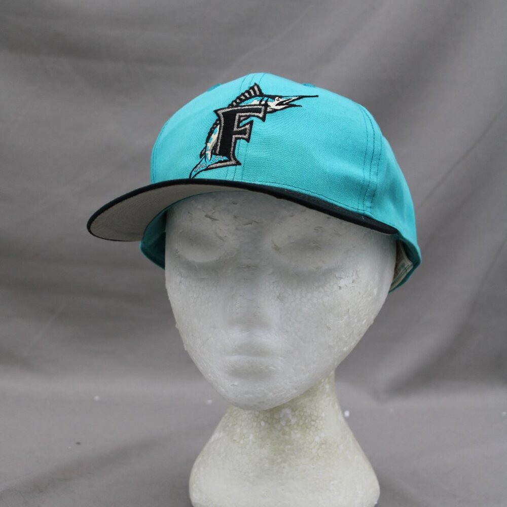 Florida Marlins Hat (VTG) - Original Logo Front - By Logo 7 - Adult Snapback